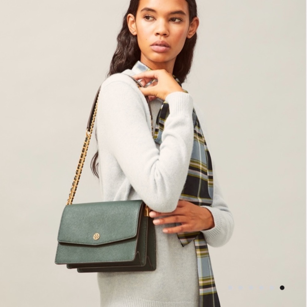 NWT Authentic Luxury RARE Classic Tory Burch Robinson Bag - Picture 2 of 16